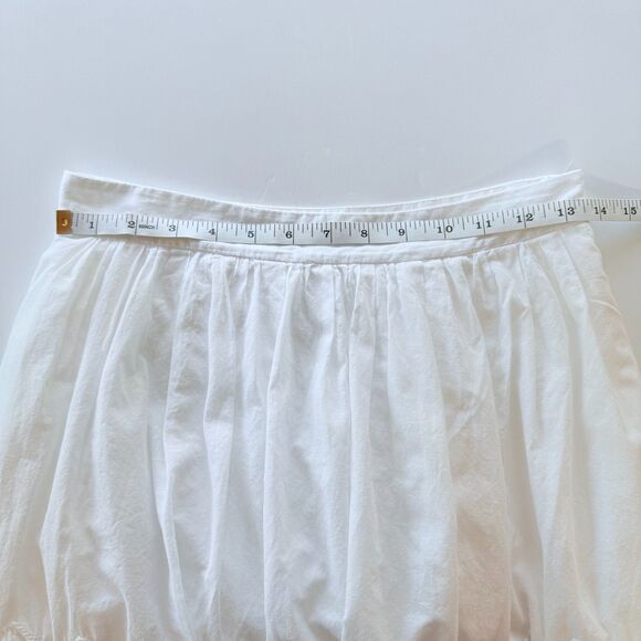 Anthropologie Floreat White Trilliums Embroidered Full Skirt in White Size 6 - Picture 10 of 10
